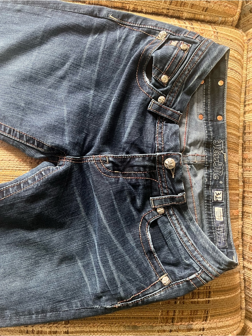 Rock Revival Indigo Embellished Pocket Jeans - Picture 2 of 2